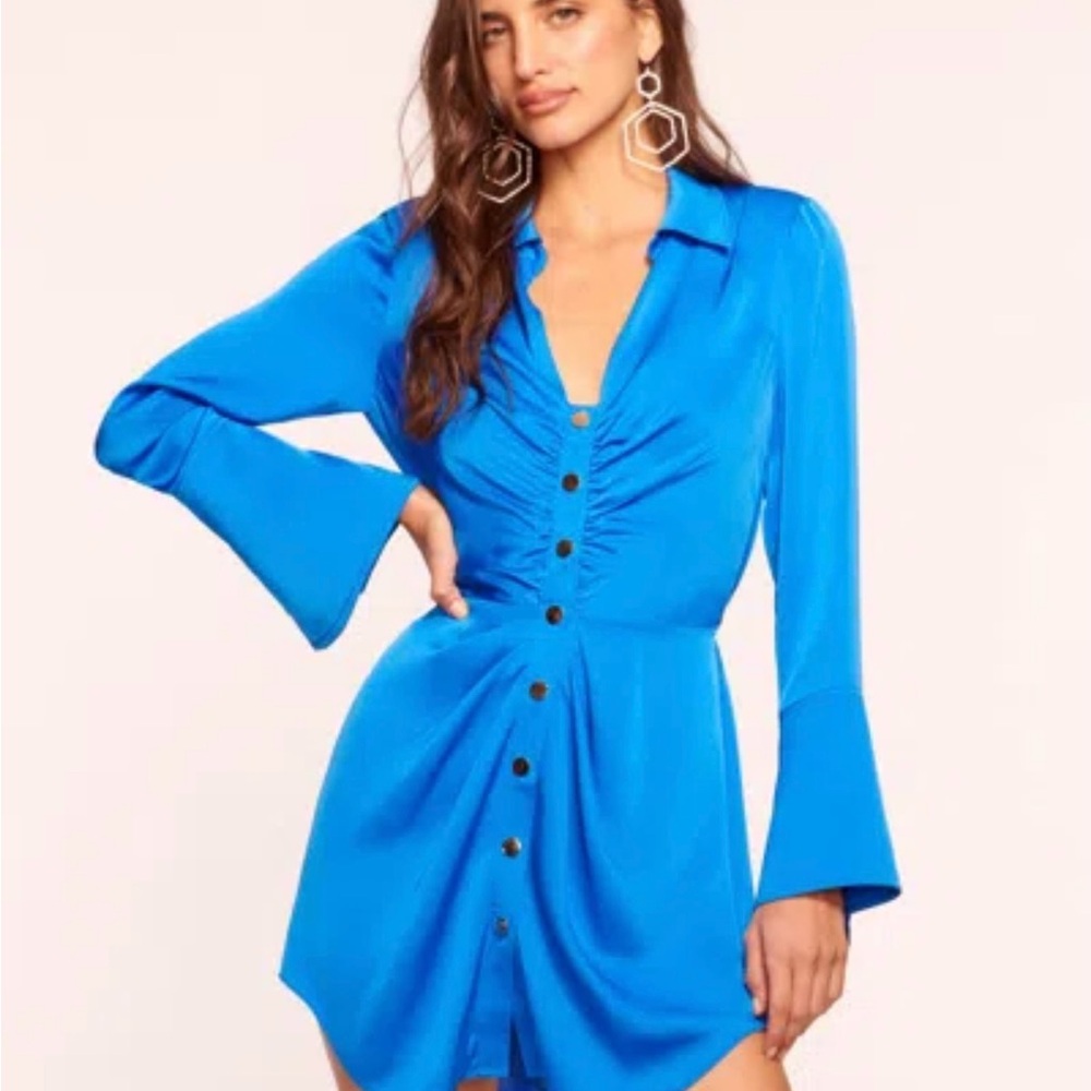 Ramy Brook Katelyn Satin Mini Dress - Picture 2 of 7